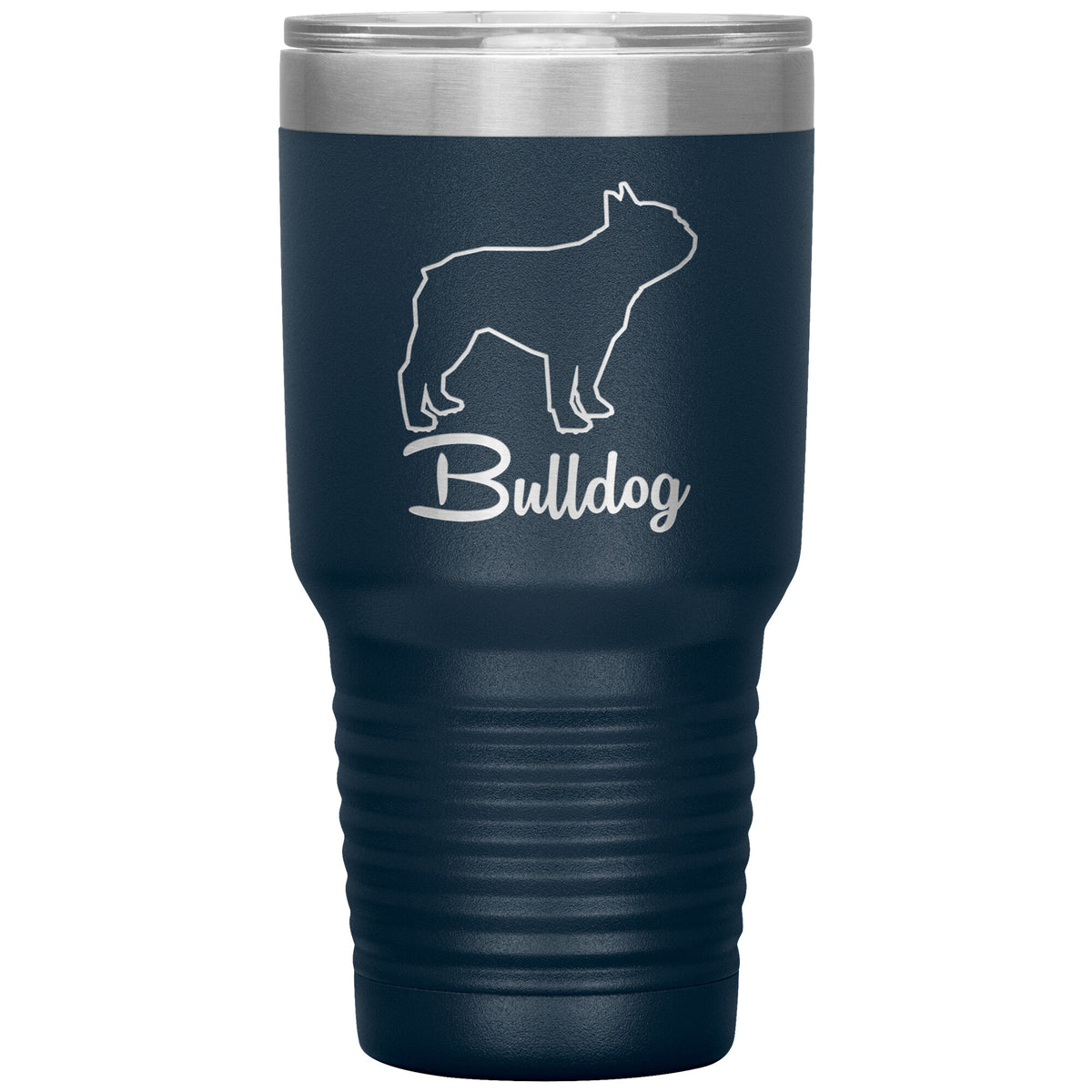 Bulldog Dog Outlined Silhouette 30oz Insulated Tumbler