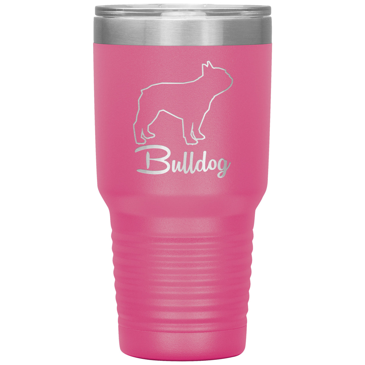 Bulldog Dog Outlined Silhouette 30oz Insulated Tumbler