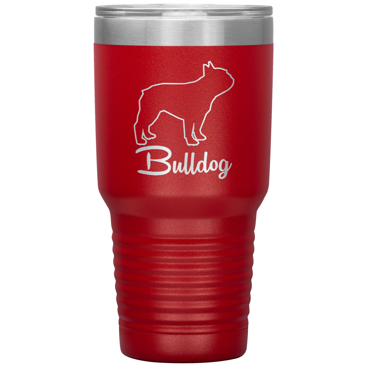Bulldog Dog Outlined Silhouette 30oz Insulated Tumbler