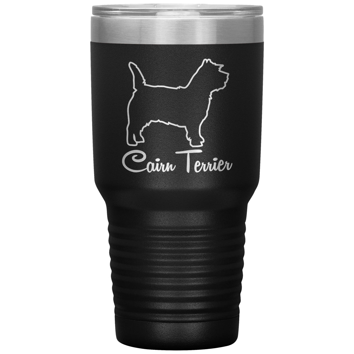 Cairn Terrier Dog Outlined Silhouette 30oz Insulated Tumbler