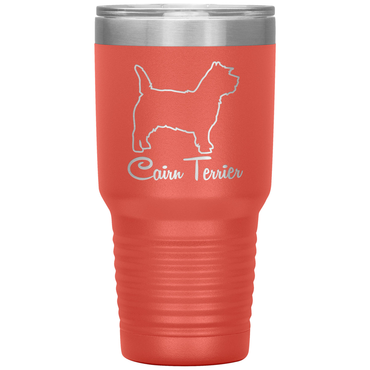 Cairn Terrier Dog Outlined Silhouette 30oz Insulated Tumbler
