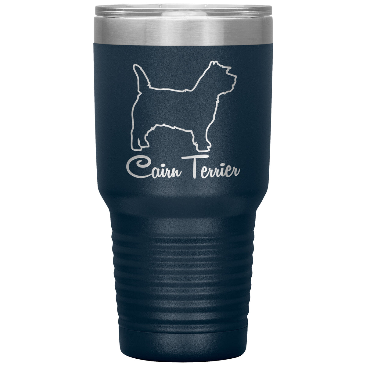 Cairn Terrier Dog Outlined Silhouette 30oz Insulated Tumbler