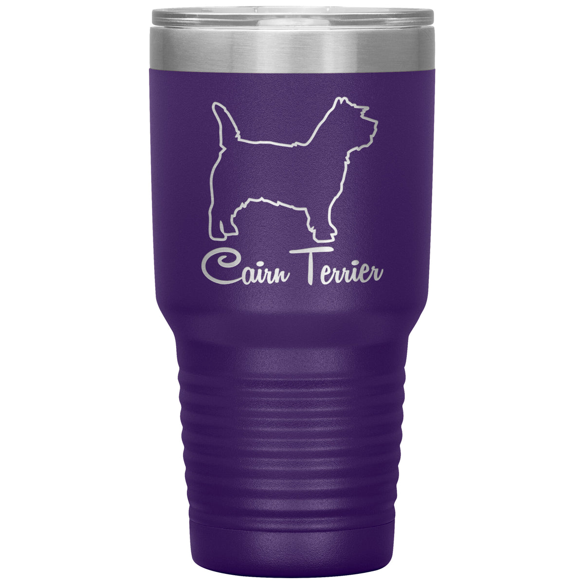 Cairn Terrier Dog Outlined Silhouette 30oz Insulated Tumbler