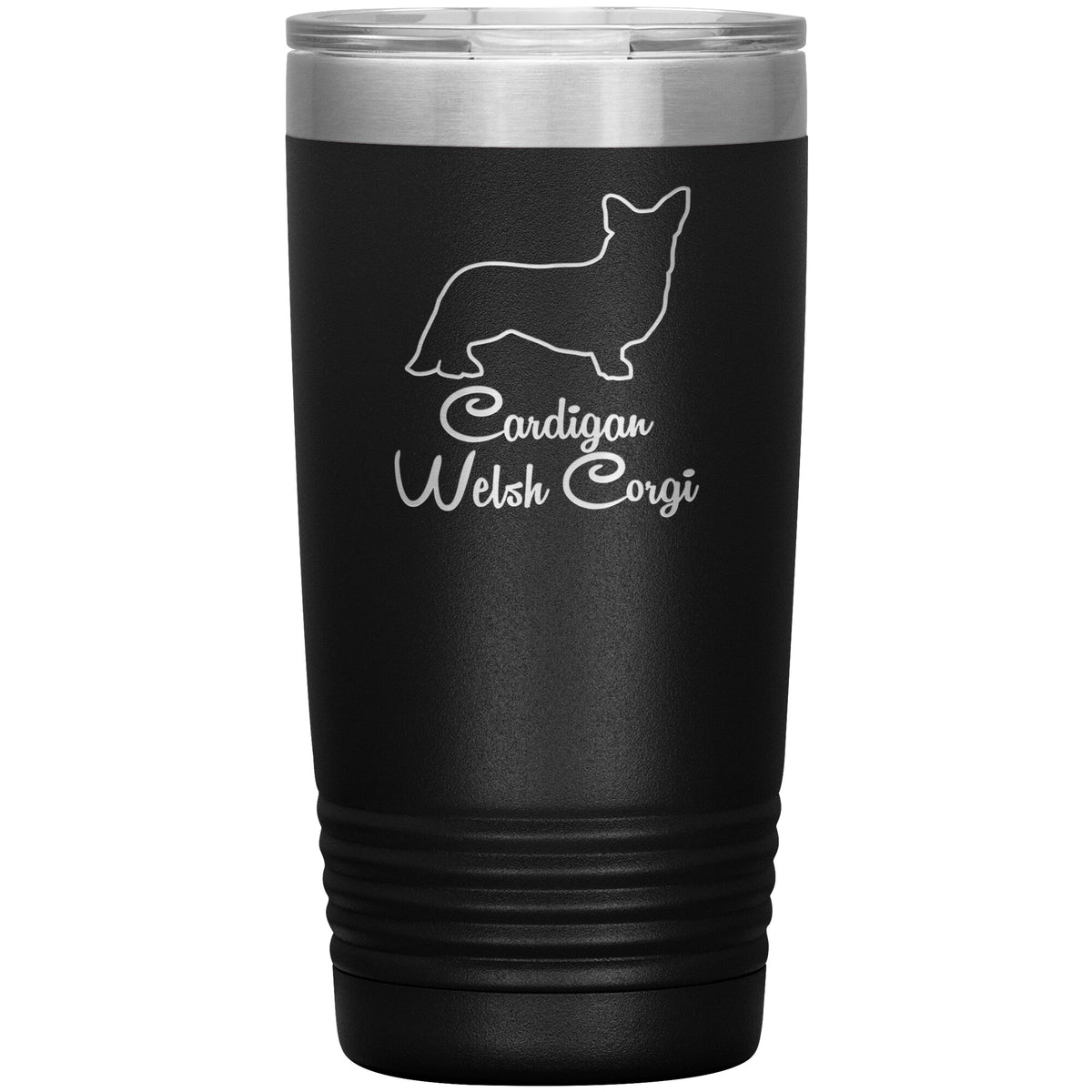 Cardigan Welsh Corgi Dog Outlined Silhouette 20oz Insulated Tumbler