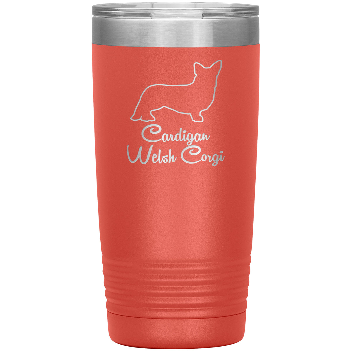 Cardigan Welsh Corgi Dog Outlined Silhouette 20oz Insulated Tumbler