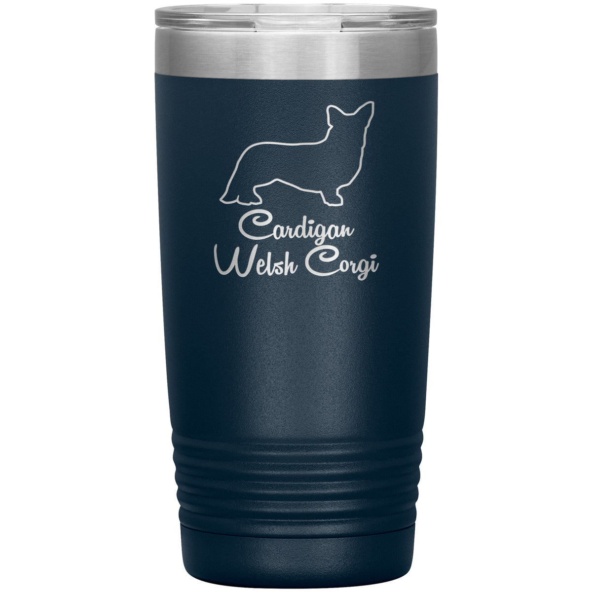 Cardigan Welsh Corgi Dog Outlined Silhouette 20oz Insulated Tumbler