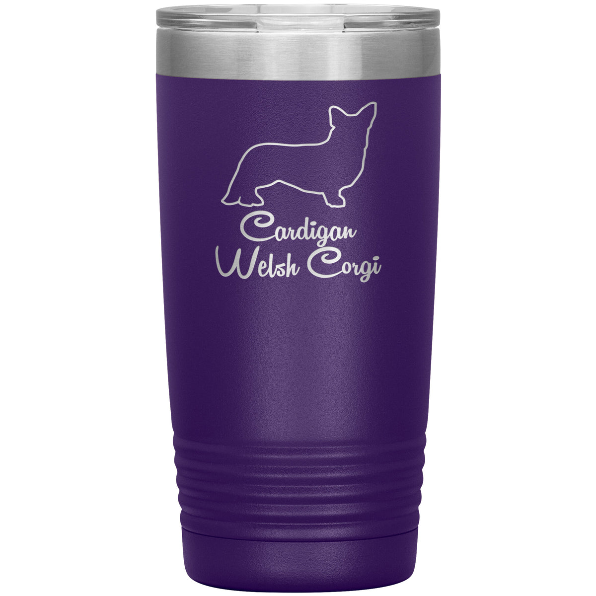 Cardigan Welsh Corgi Dog Outlined Silhouette 20oz Insulated Tumbler