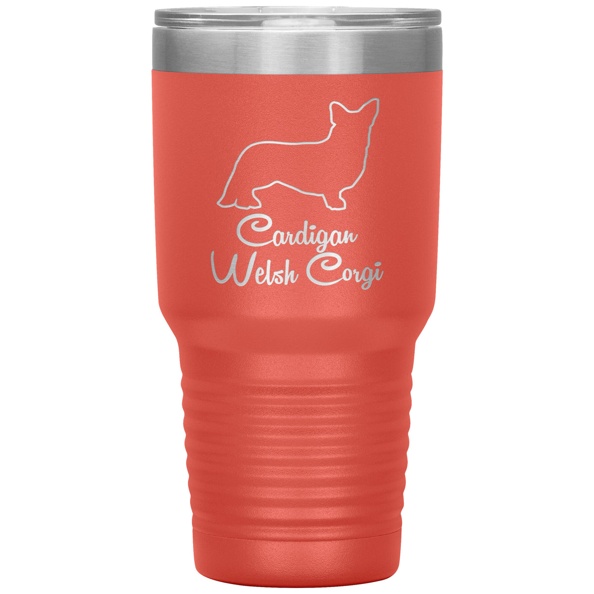 Cardigan Welsh Corgi Dog Outlined Silhouette 30oz Insulated Tumbler