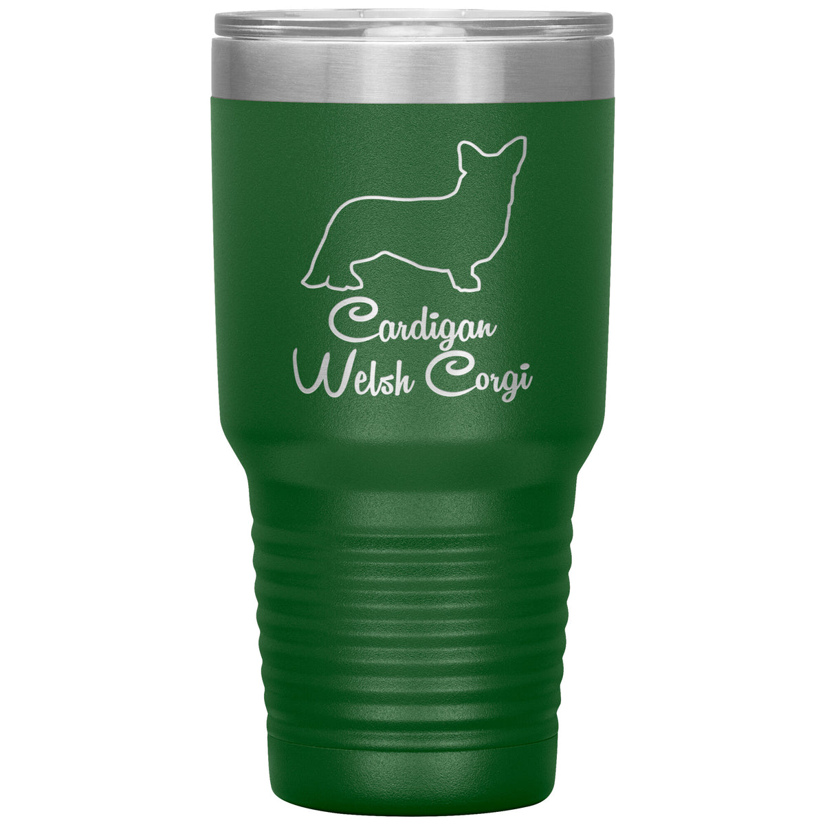 Cardigan Welsh Corgi Dog Outlined Silhouette 30oz Insulated Tumbler