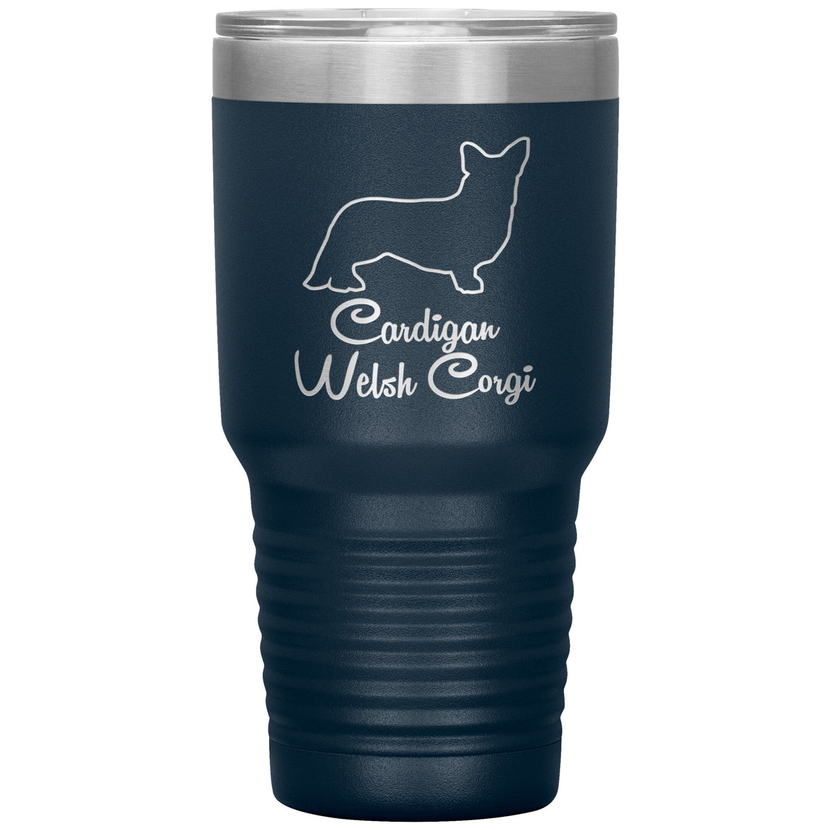 Cardigan Welsh Corgi Dog Outlined Silhouette 30oz Insulated Tumbler