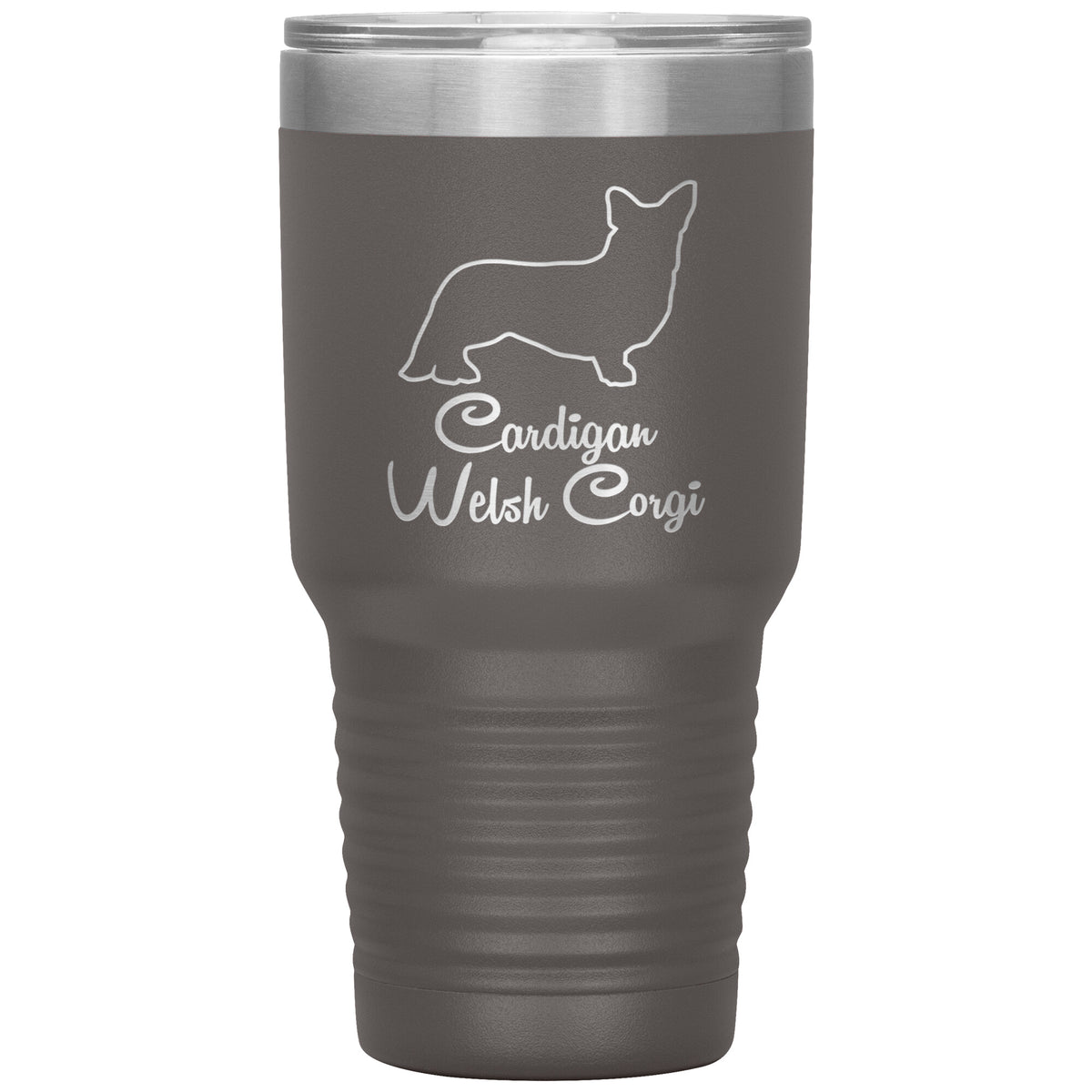 Cardigan Welsh Corgi Dog Outlined Silhouette 30oz Insulated Tumbler
