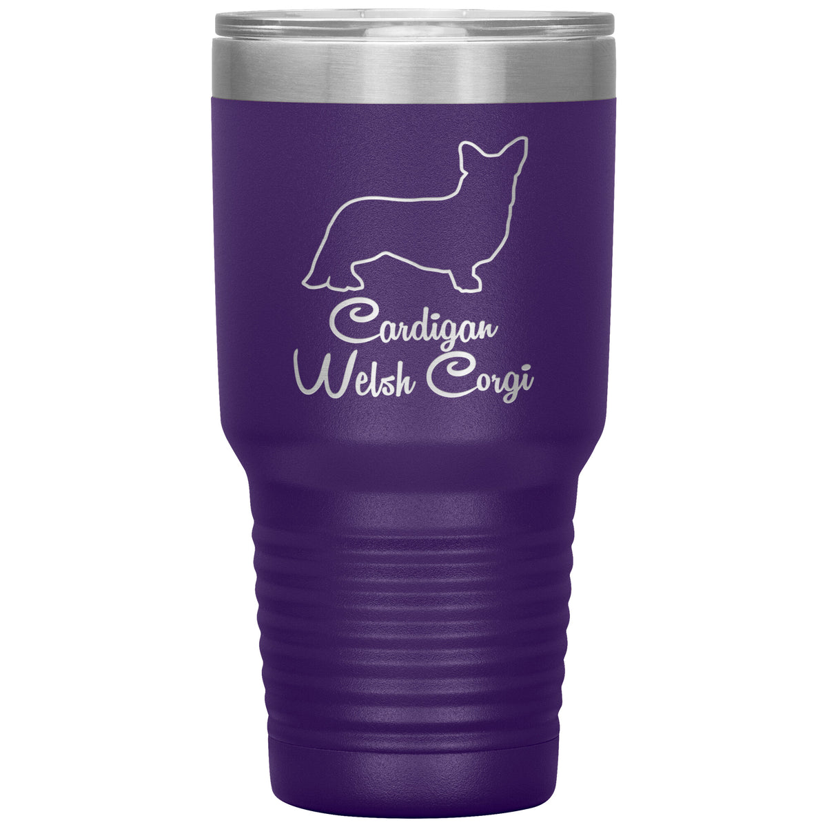 Cardigan Welsh Corgi Dog Outlined Silhouette 30oz Insulated Tumbler