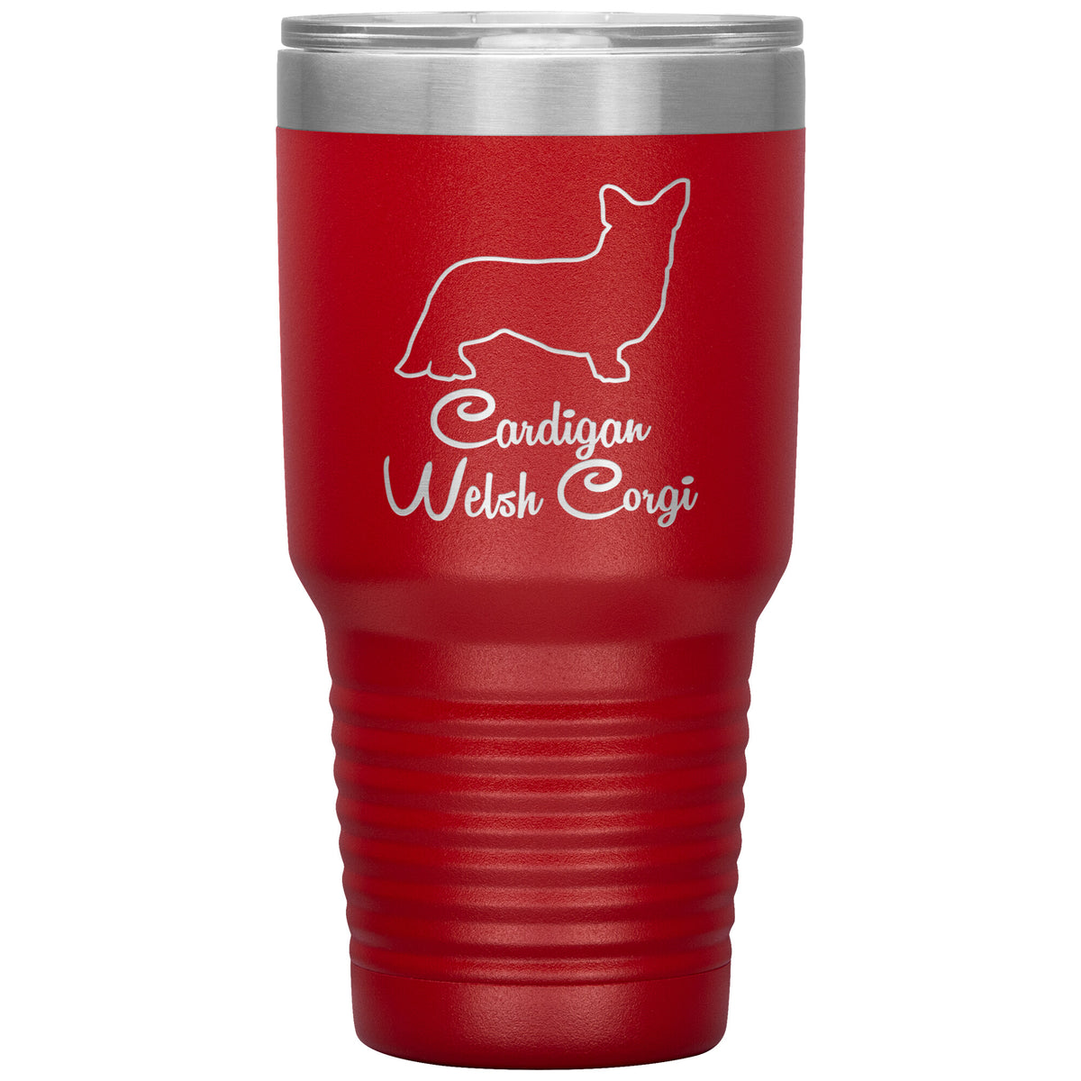 Cardigan Welsh Corgi Dog Outlined Silhouette 30oz Insulated Tumbler