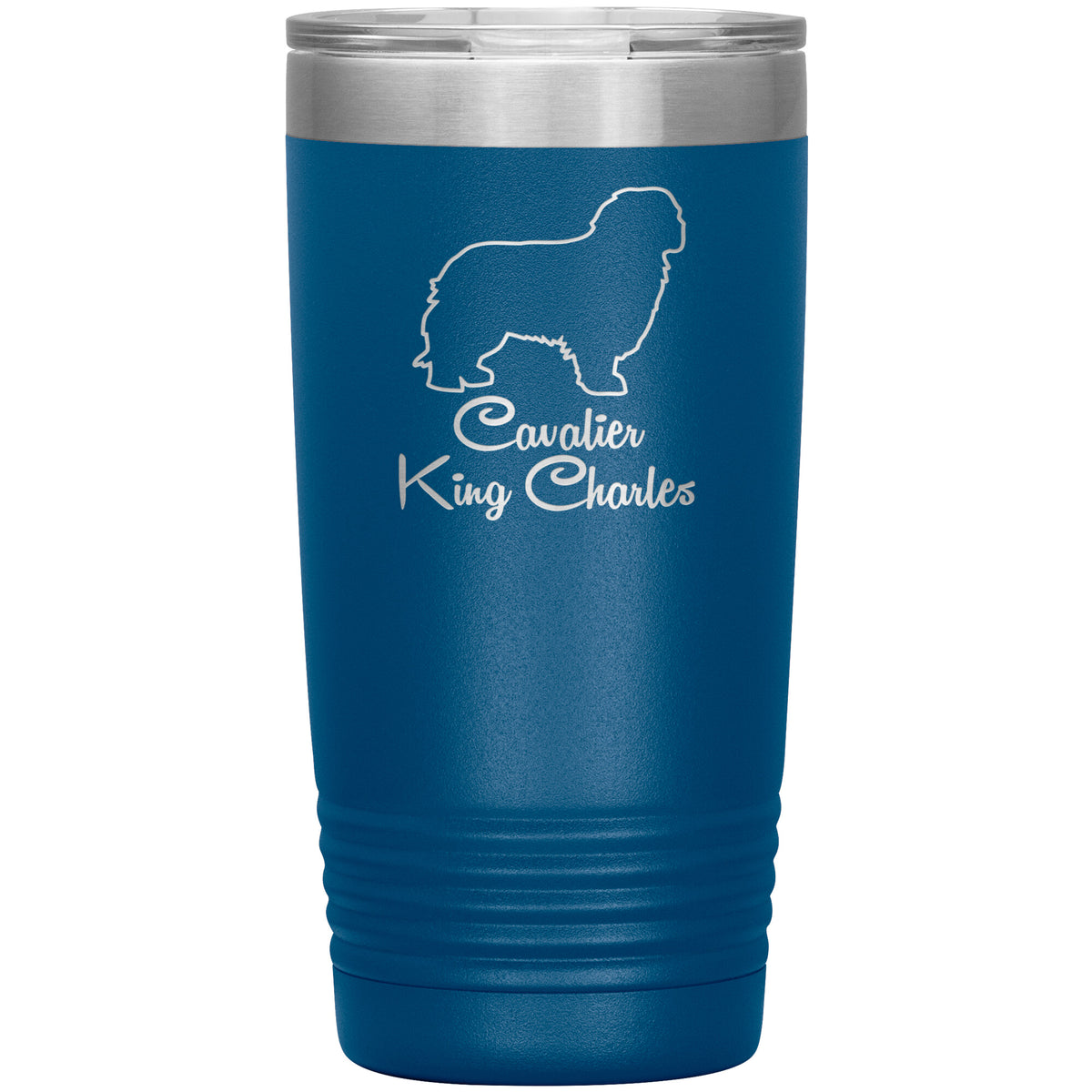 Cavalier King Charles Dog Outlined Silhouette 20oz Insulated Tumbler