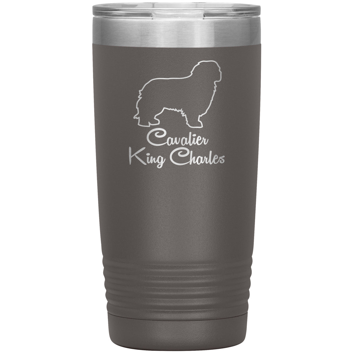 Cavalier King Charles Dog Outlined Silhouette 20oz Insulated Tumbler