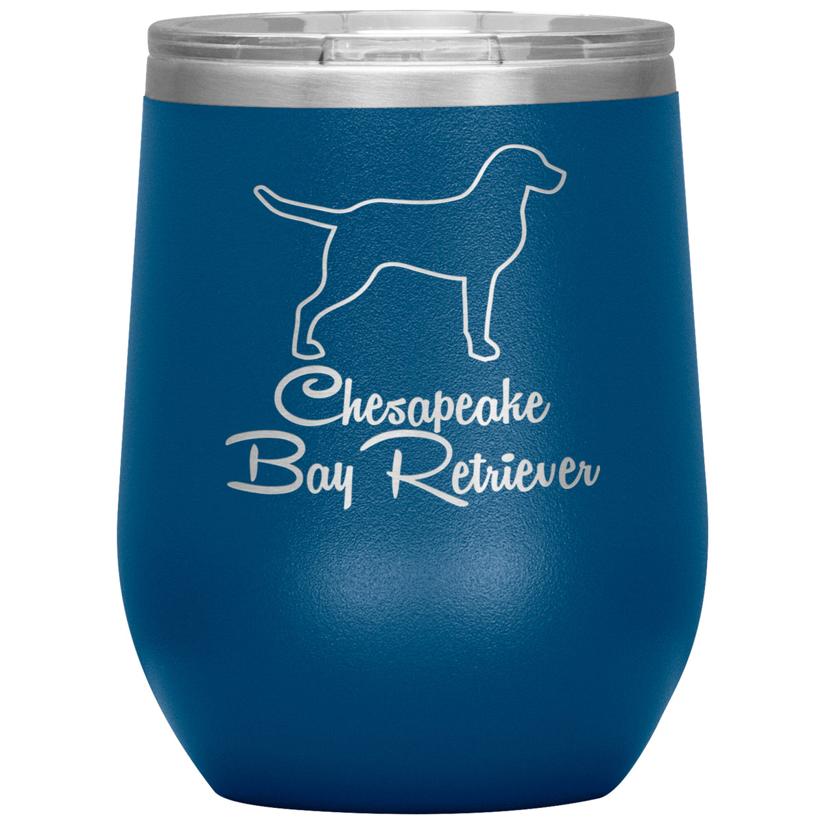 Chesapeake Bay Retriever Dog Outlined Silhouette 12oz Wine Insulated Tumbler