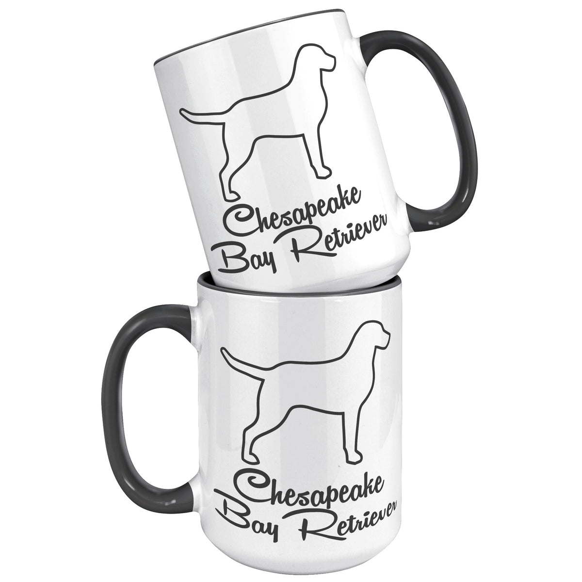 Chesapeake Bay Retriever Dog Outlined Silhouette 15oz Accent Mug