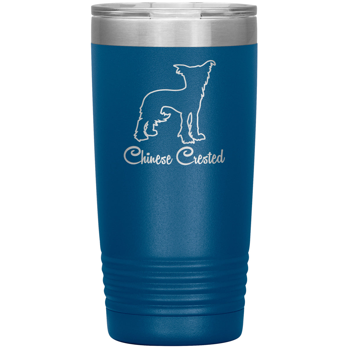 Chinese Crested Dog Outlined Silhouette 20oz Insulated Tumbler