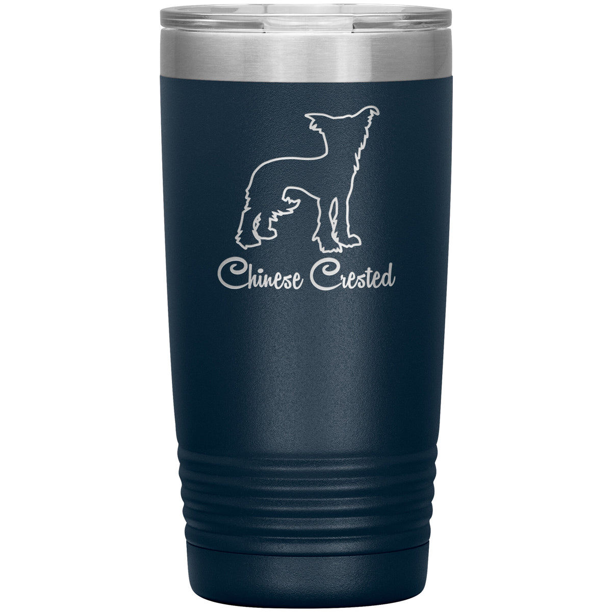 Chinese Crested Dog Outlined Silhouette 20oz Insulated Tumbler