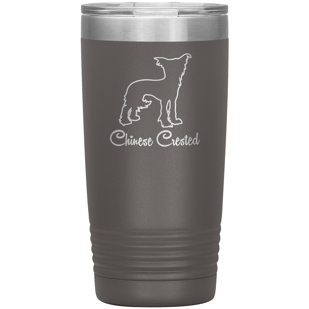Chinese Crested Dog Outlined Silhouette 20oz Insulated Tumbler