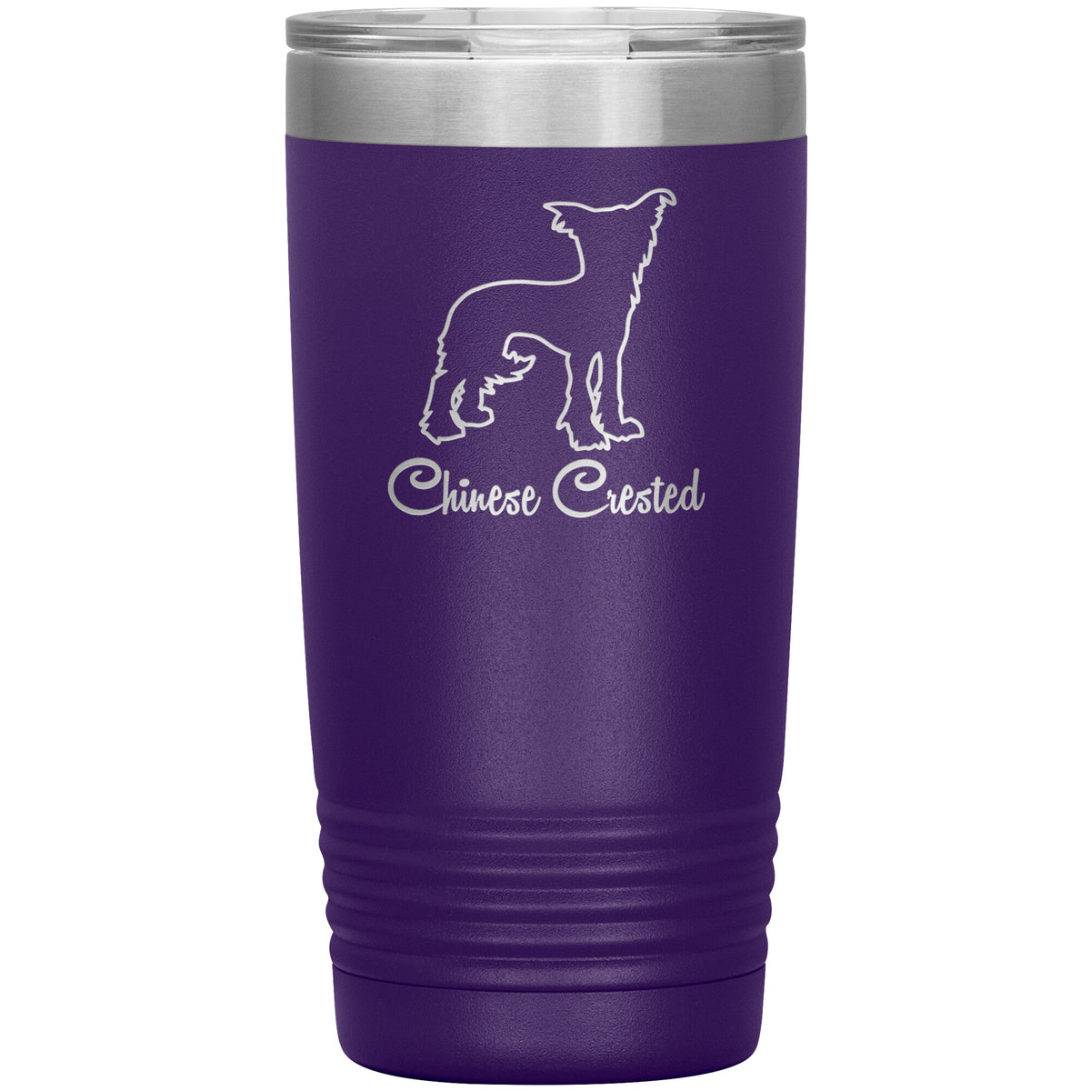 Chinese Crested Dog Outlined Silhouette 20oz Insulated Tumbler