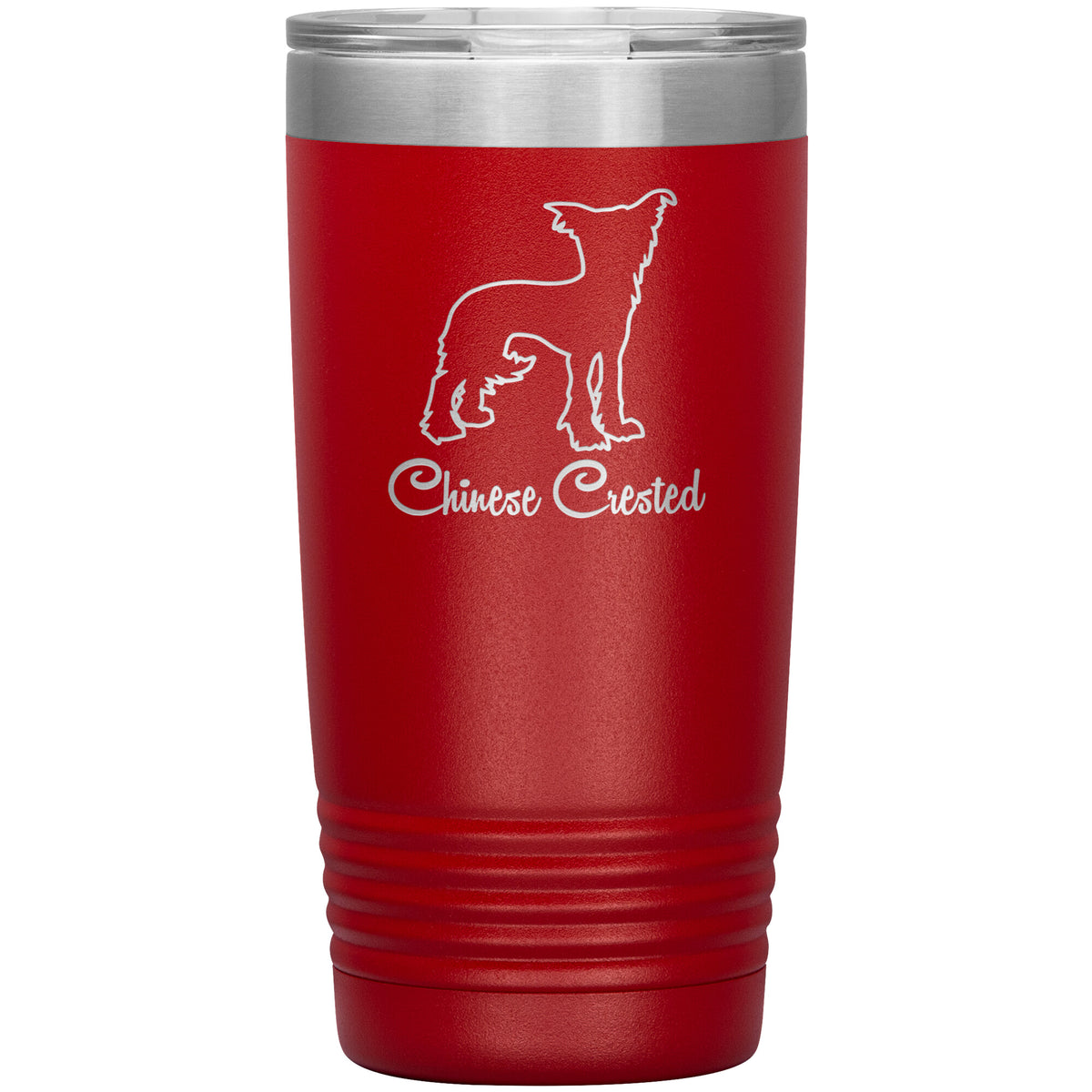 Chinese Crested Dog Outlined Silhouette 20oz Insulated Tumbler