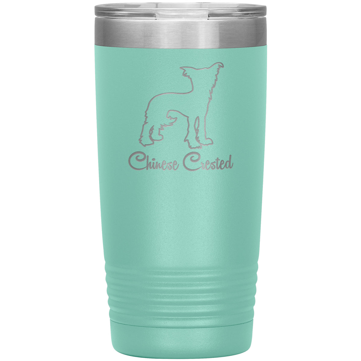 Chinese Crested Dog Outlined Silhouette 20oz Insulated Tumbler