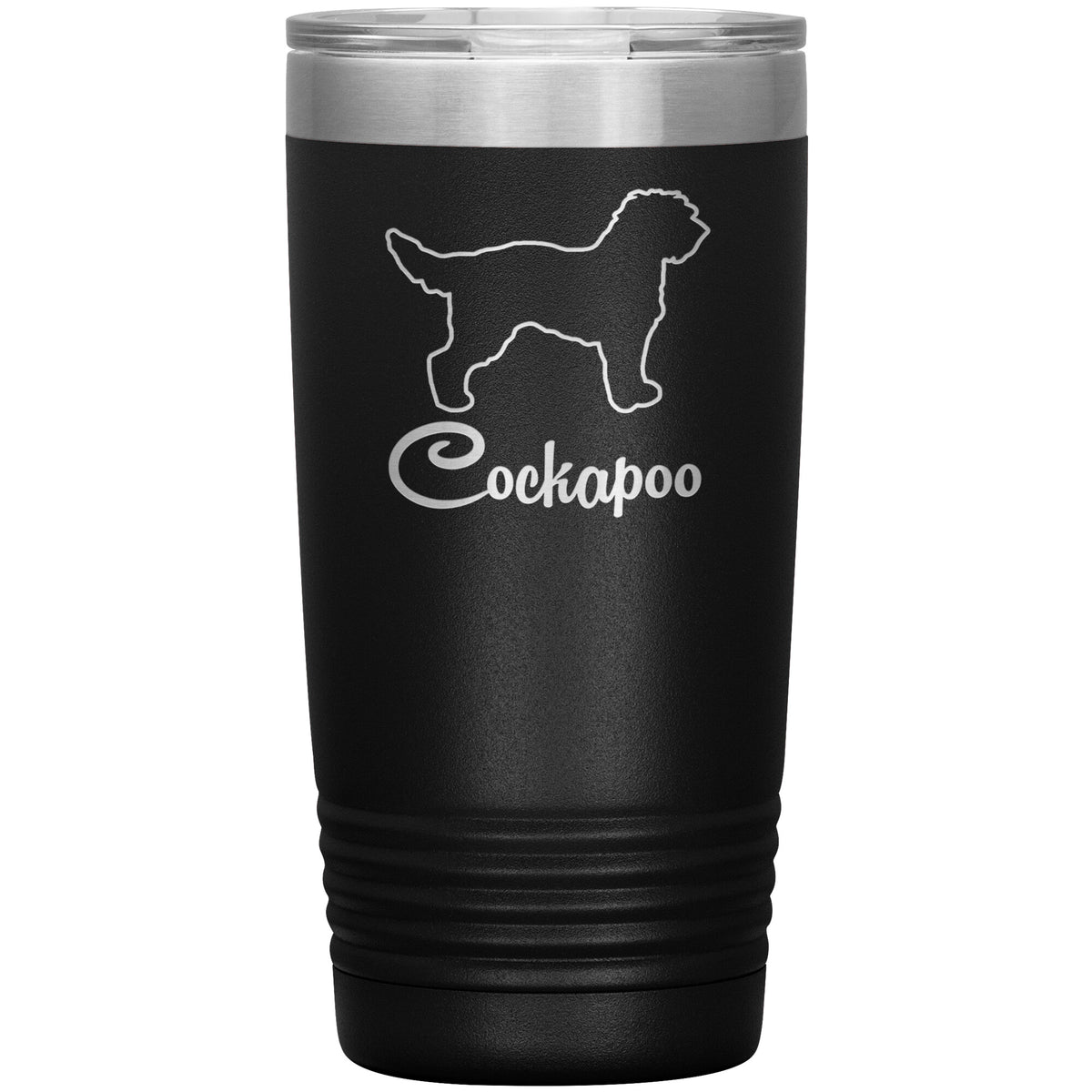 Cockapoo Dog Outlined Silhouette 20oz Insulated Tumbler
