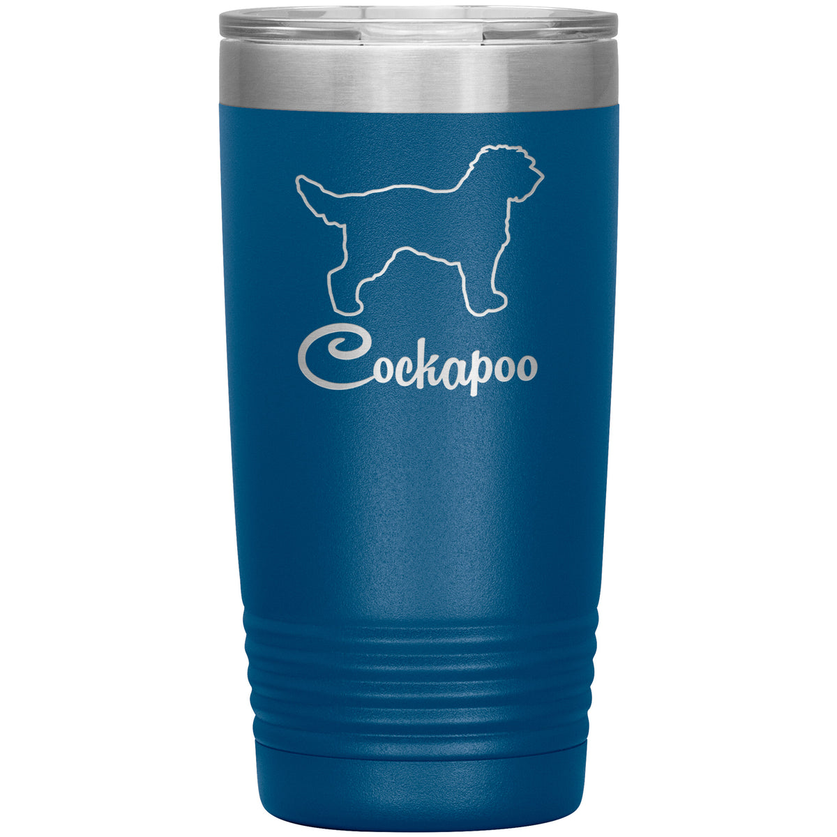 Cockapoo Dog Outlined Silhouette 20oz Insulated Tumbler