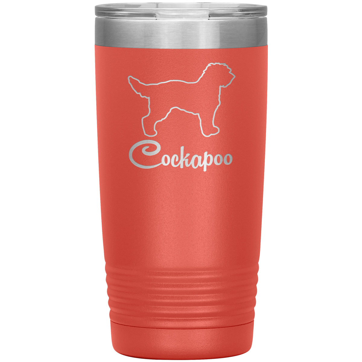 Cockapoo Dog Outlined Silhouette 20oz Insulated Tumbler