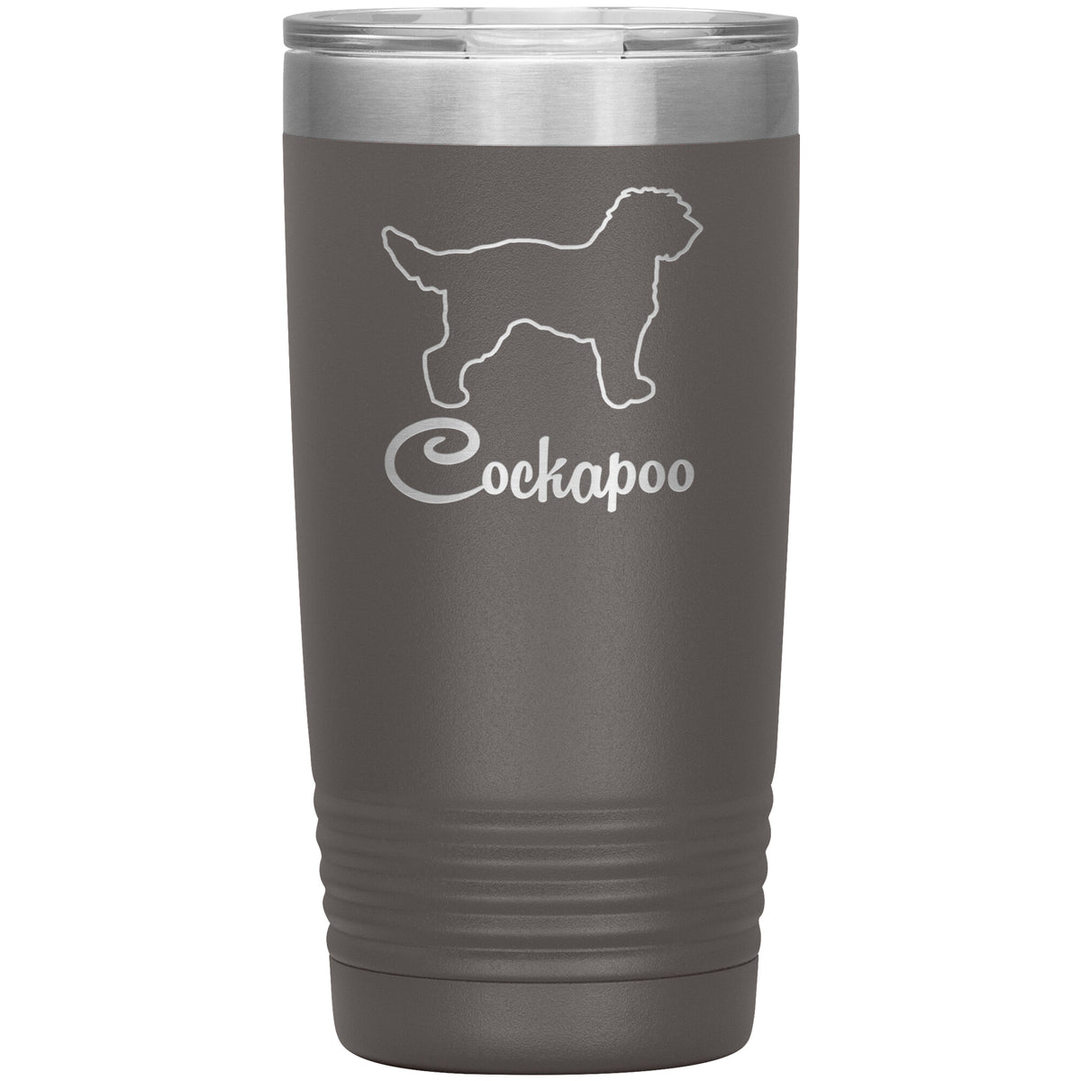 Cockapoo Dog Outlined Silhouette 20oz Insulated Tumbler