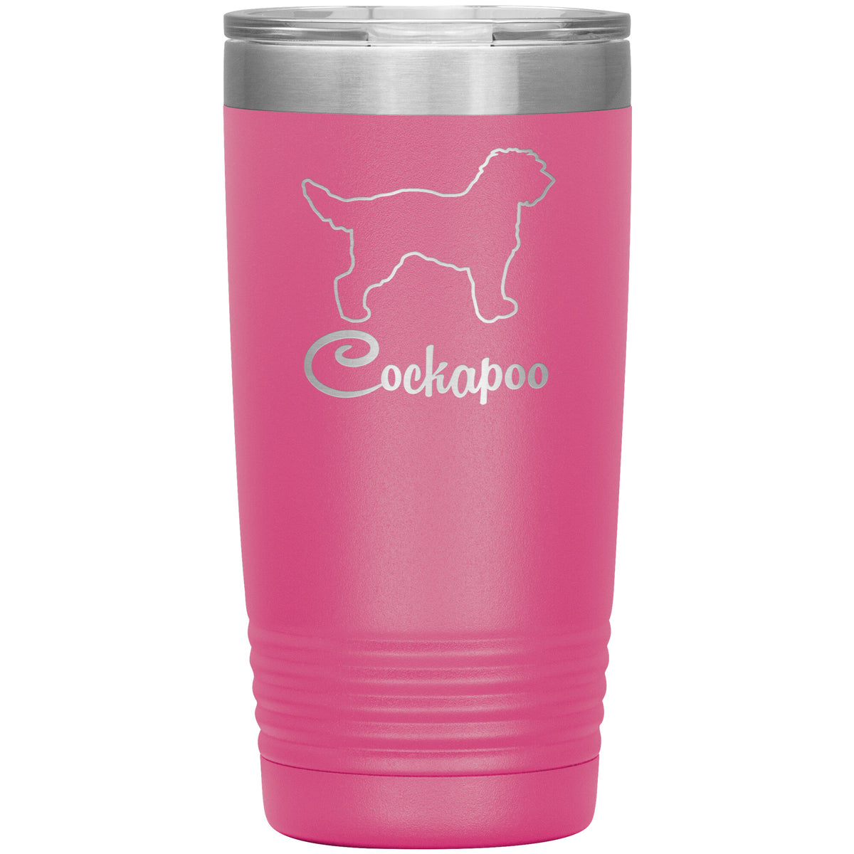 Cockapoo Dog Outlined Silhouette 20oz Insulated Tumbler