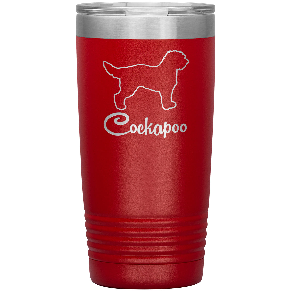 Cockapoo Dog Outlined Silhouette 20oz Insulated Tumbler