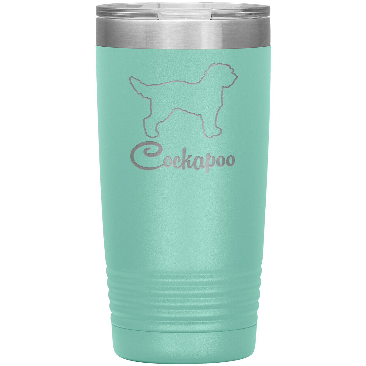 Cockapoo Dog Outlined Silhouette 20oz Insulated Tumbler