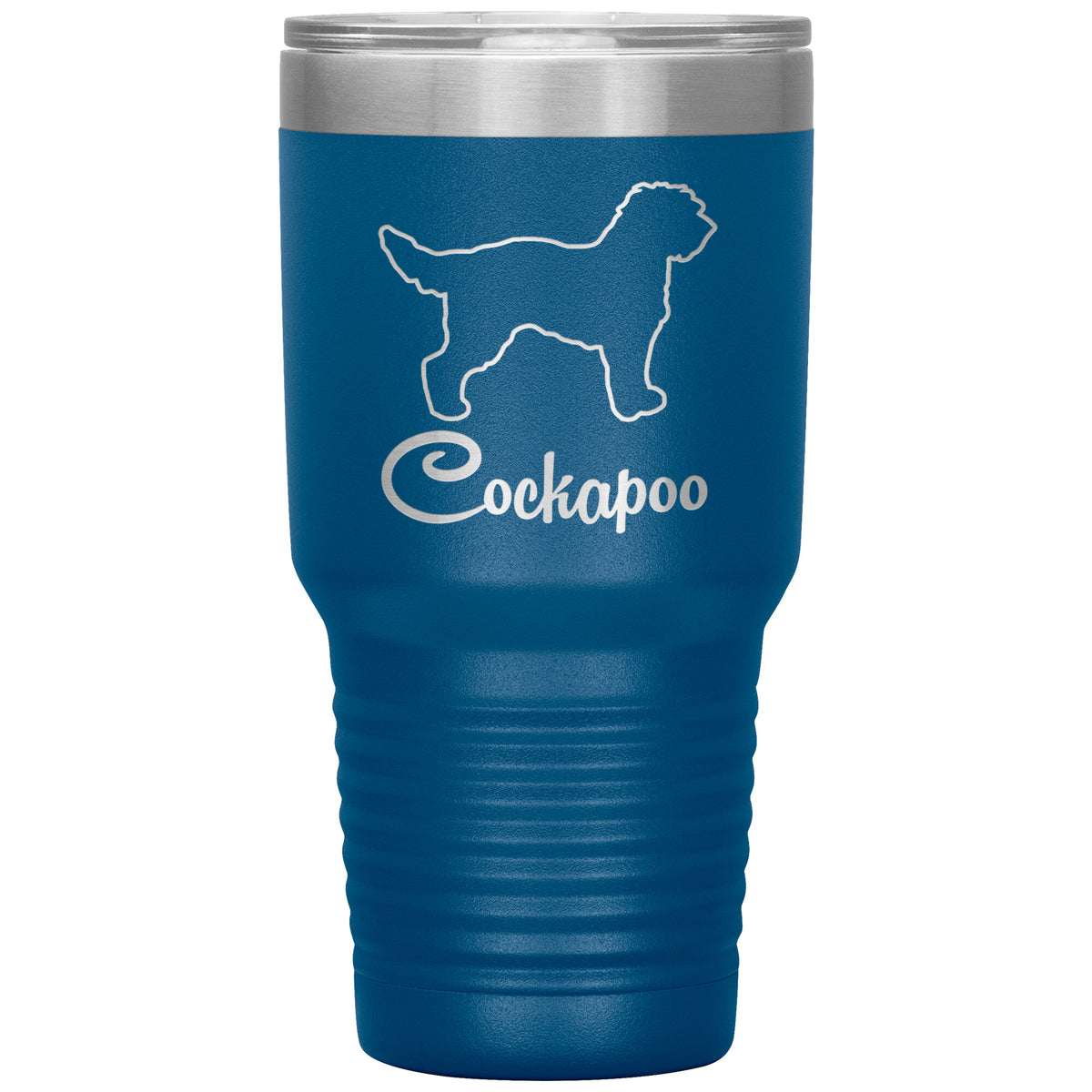 Cockapoo Dog Outlined Silhouette 30oz Insulated Tumbler