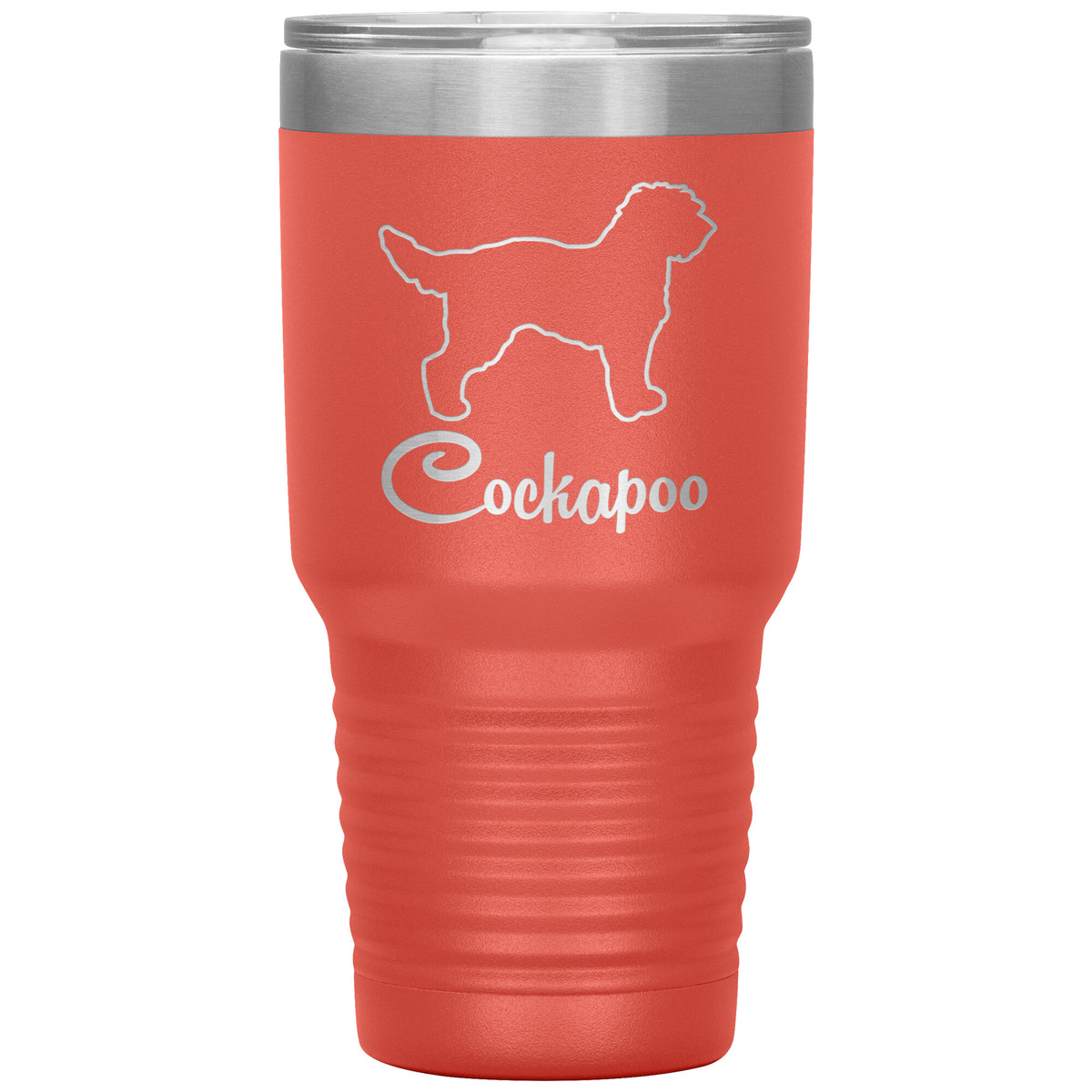 Cockapoo Dog Outlined Silhouette 30oz Insulated Tumbler