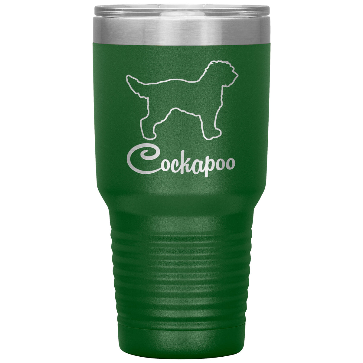 Cockapoo Dog Outlined Silhouette 30oz Insulated Tumbler