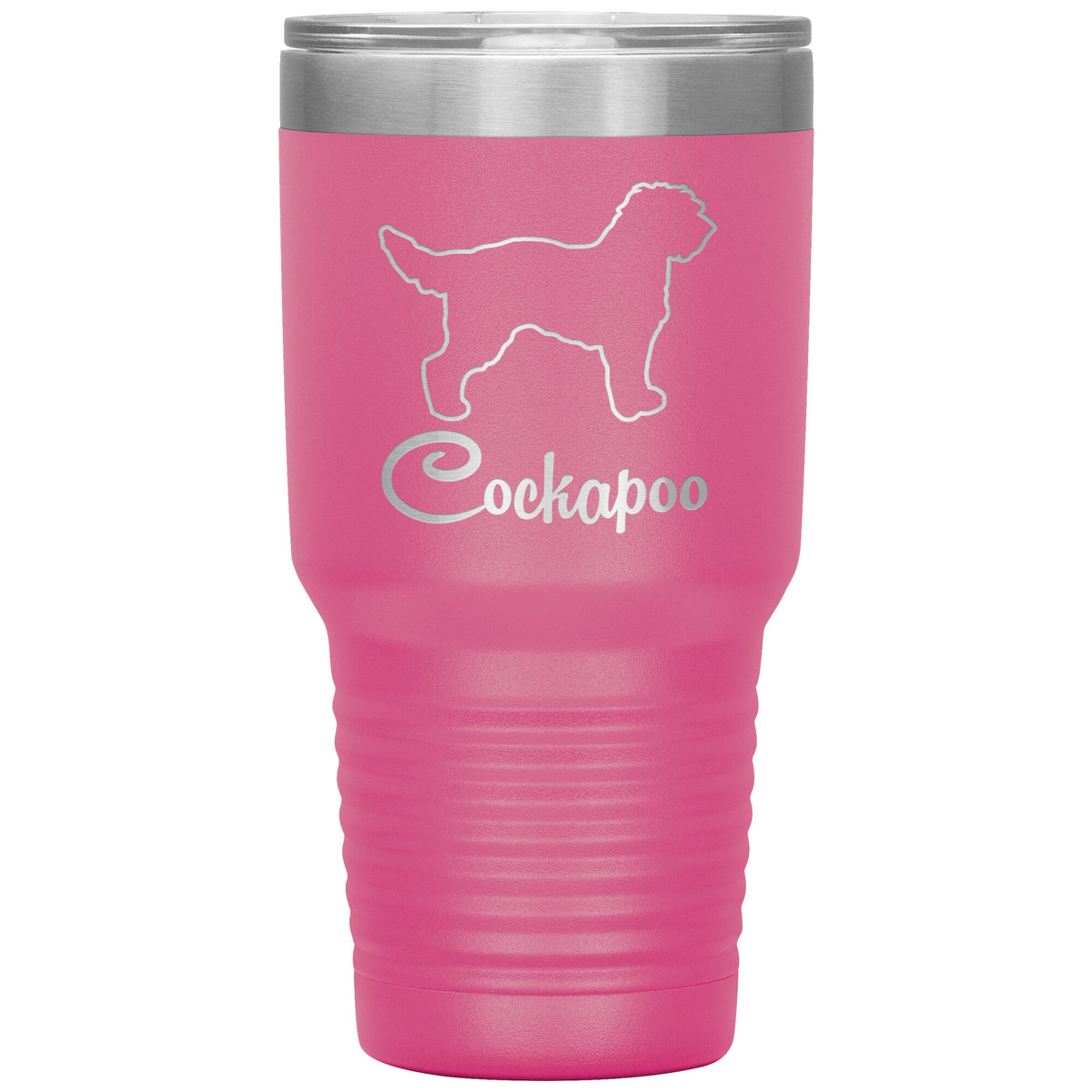 Cockapoo Dog Outlined Silhouette 30oz Insulated Tumbler