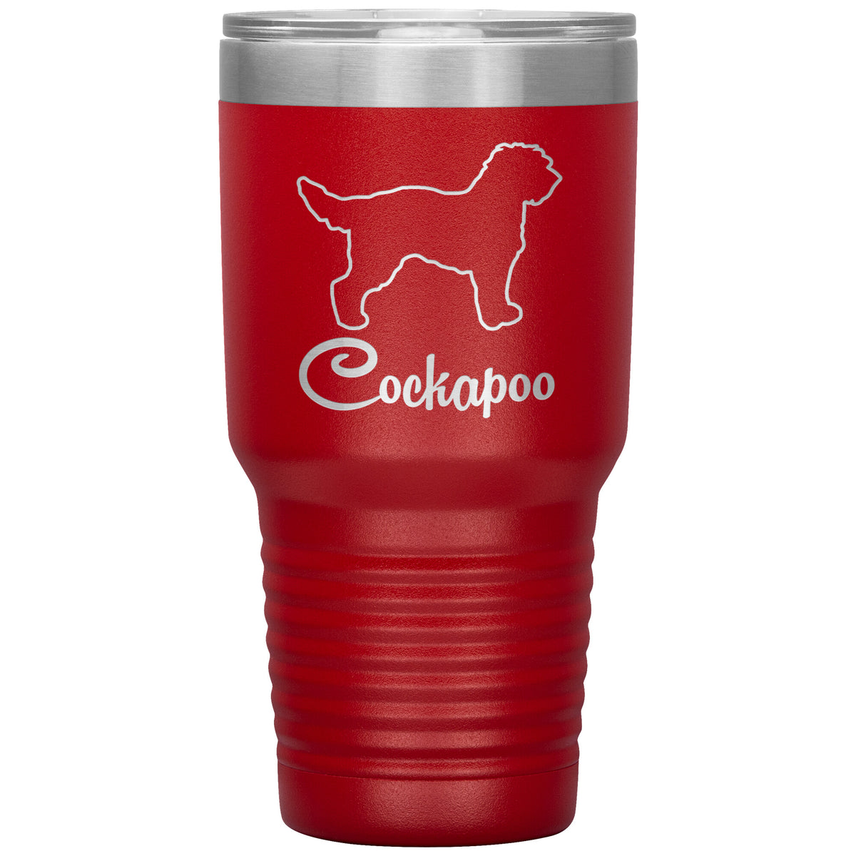 Cockapoo Dog Outlined Silhouette 30oz Insulated Tumbler