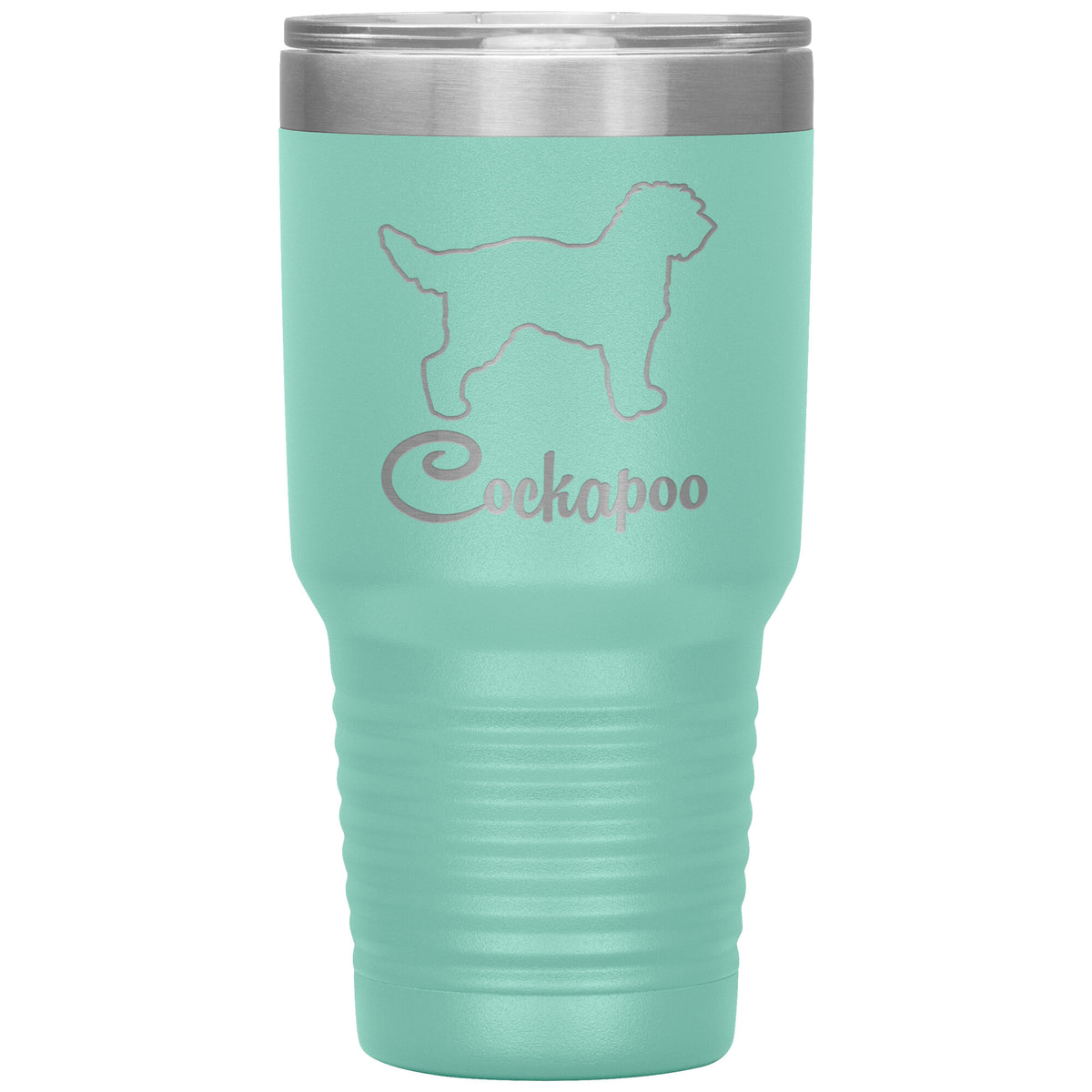 Cockapoo Dog Outlined Silhouette 30oz Insulated Tumbler