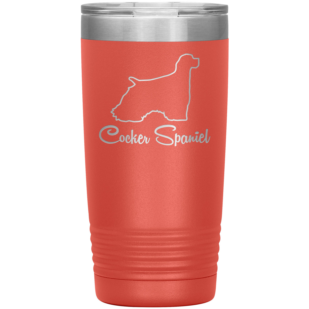 Cocker Spaniel Dog Outlined Silhouette 20oz Insulated Tumbler