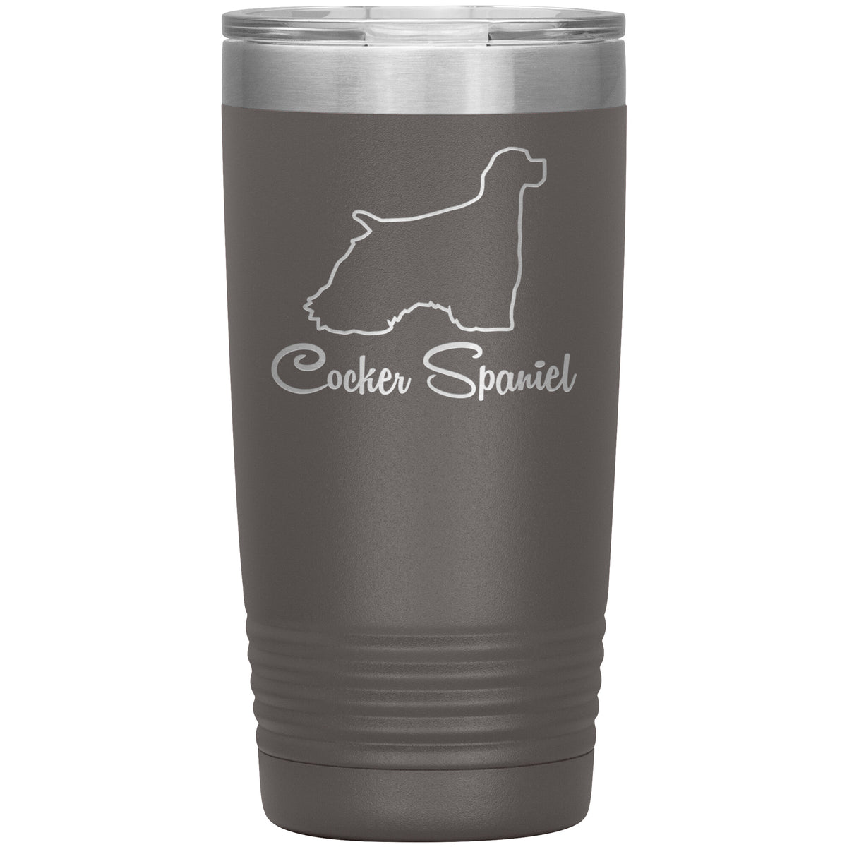 Cocker Spaniel Dog Outlined Silhouette 20oz Insulated Tumbler