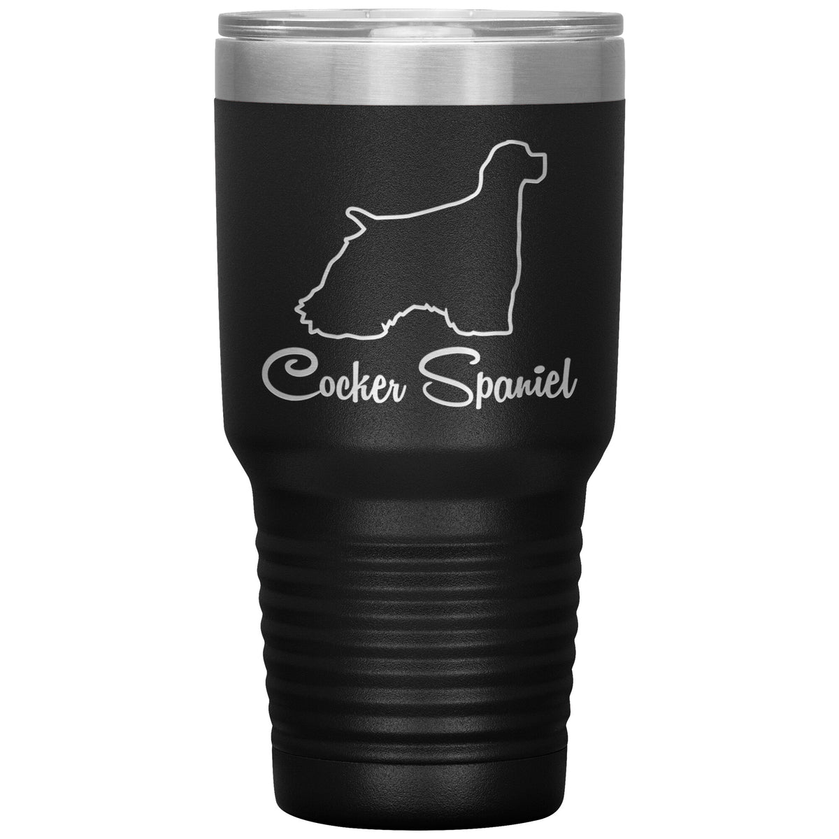Cocker Spaniel Dog Outlined Silhouette 30oz Insulated Tumbler