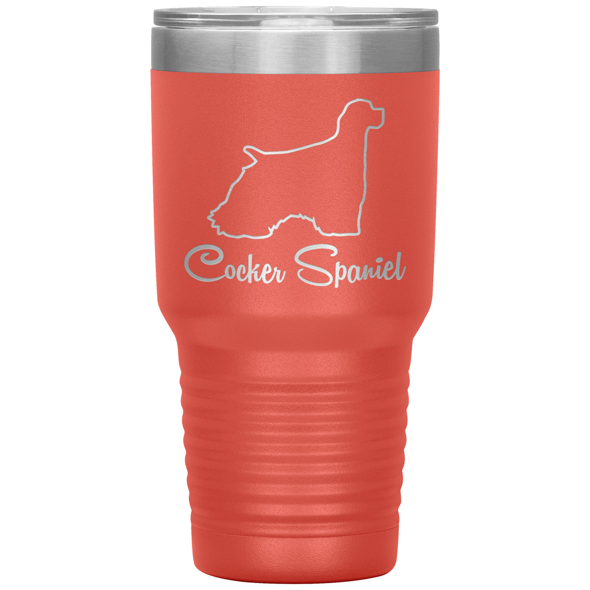 Cocker Spaniel Dog Outlined Silhouette 30oz Insulated Tumbler