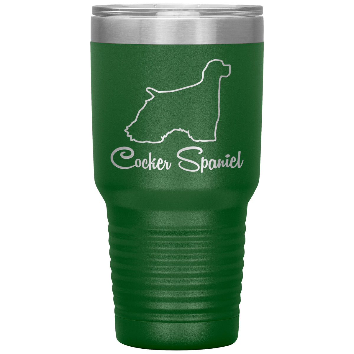 Cocker Spaniel Dog Outlined Silhouette 30oz Insulated Tumbler