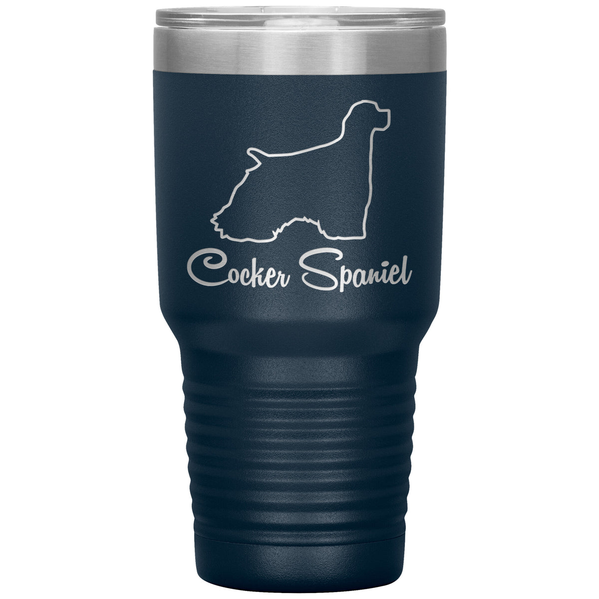 Cocker Spaniel Dog Outlined Silhouette 30oz Insulated Tumbler