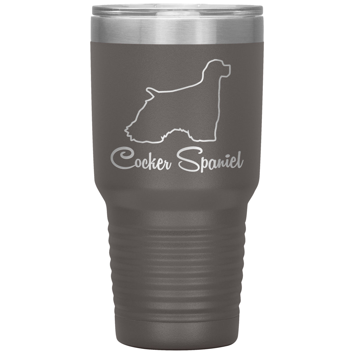 Cocker Spaniel Dog Outlined Silhouette 30oz Insulated Tumbler