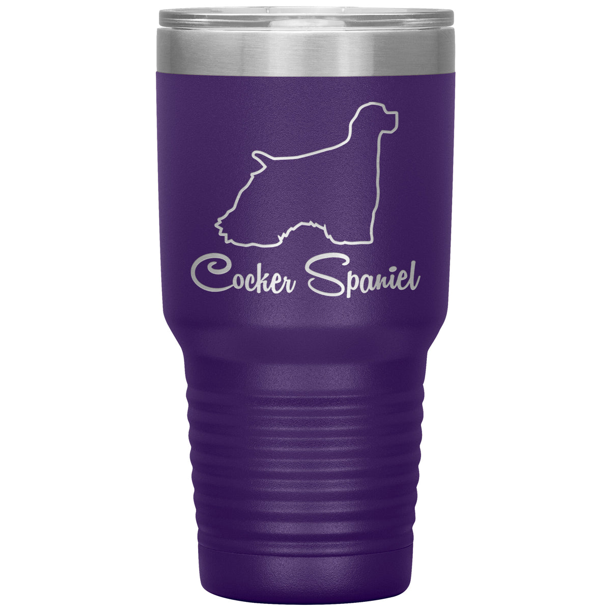 Cocker Spaniel Dog Outlined Silhouette 30oz Insulated Tumbler