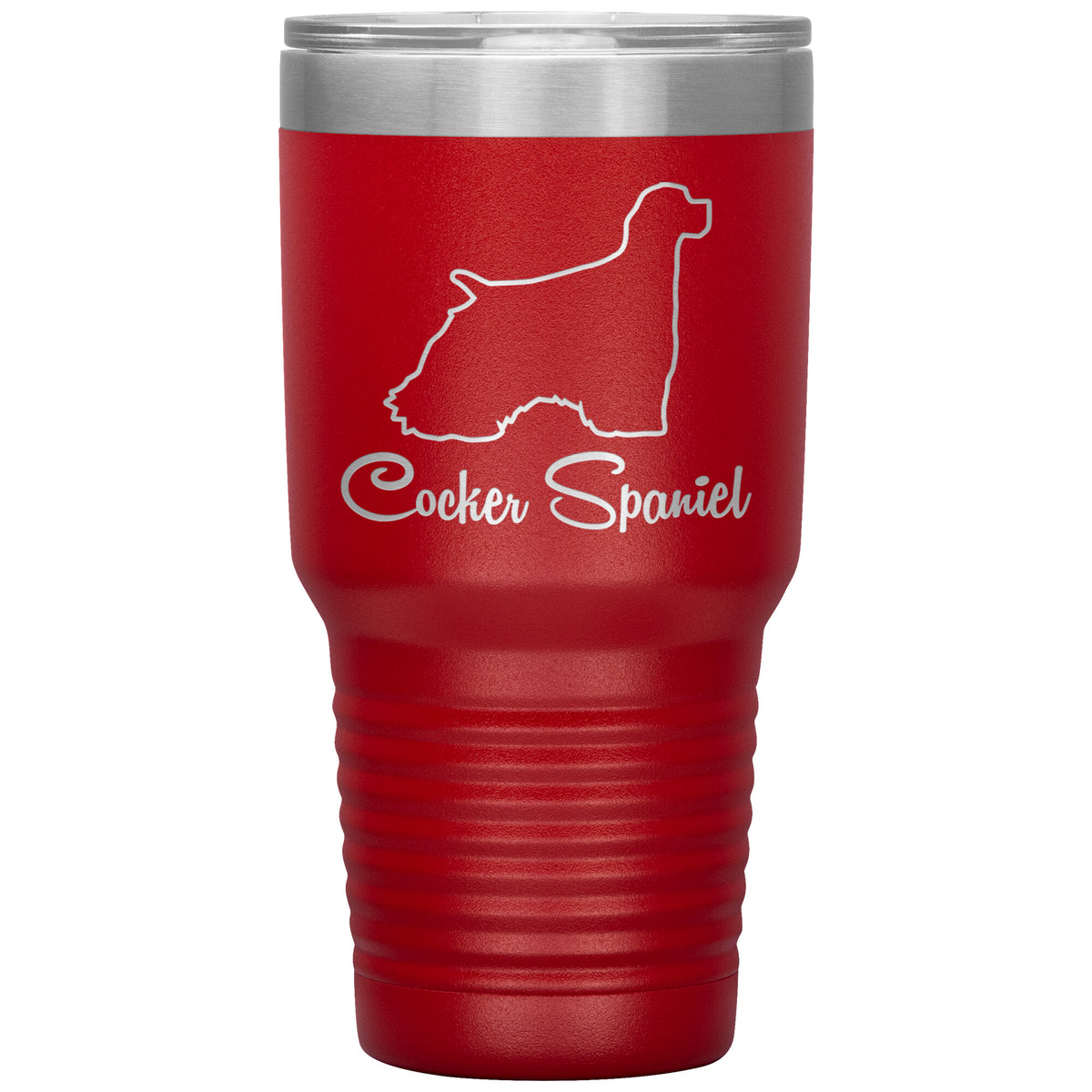 Cocker Spaniel Dog Outlined Silhouette 30oz Insulated Tumbler