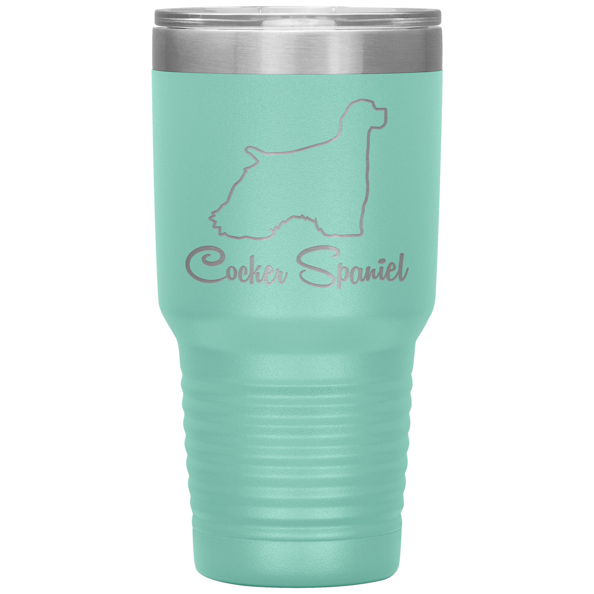 Cocker Spaniel Dog Outlined Silhouette 30oz Insulated Tumbler